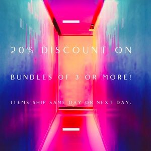20% on bundles!  Ships same day or next day!